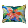 11 x 14 in. Peach Poinsettia Small Indoor & Outdoor Pillow