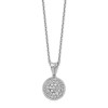 Finest Gold 18 in. Sterling Silver Cubic Zirconia Circle Necklace