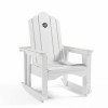 Styxx Wood Rocker Arm Lounge Chair Olive Gray Pine - 24 x 33 x 38 in.