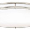 32.5 in. Dimmable LED Indoor Flush White - Oval