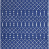 5 x 7 ft. Navy Blue & Ivory Berber Pattern Area Rug
