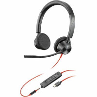 HP 8M3V4AA#ABA POLY BLACKWIRE 3325 HEADSET +USB-C/A ADAPTER TAA US