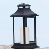Traditional Black Lantern with LED Candle (Set of 2)
