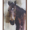 Wood Framed Horse Canvas Painting 31.5