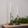 Metal Trumpet Taper Candle Holder (Set of 2)