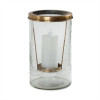 Etched Glass Candle Holder 8.5