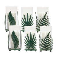 Metal Leaf Candle Holder (Set of 6)