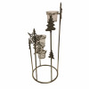 Metal Winter Triple Votive Holder 15.75