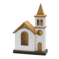 LED Lighted Winter Church Display 12