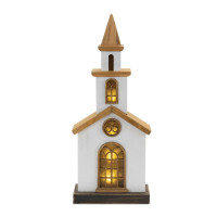 LED Lighted Winter Church Display 13.23