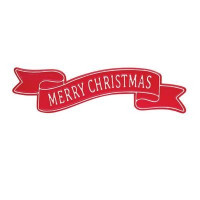Metal Merry Christmas Banner Sign 24