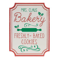 Metal Mrs. Claus Bakery Wall Sign 16