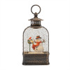 LED Snow Globe with Snowman and Cardinals 9.75
