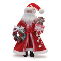 Peppermint Santa Character with Wreath 20