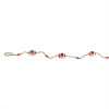 Glass Reflector Ornament String Garland 6.5