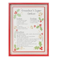 Framed Grandma's Sugar Cookie Recipe 16.5