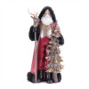 Hooded Woodland Santa with Deer Staff 19.5