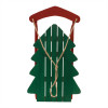 Wood Pine Tree Sled Decor 29.5