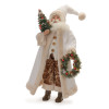 Beige Santa with Wreath and Tree 21.5