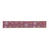 Mauve and Glitter Snowflake Wired Ribbon 2.5