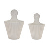 Ribbed Metal Wall Pocket (Set of 2)