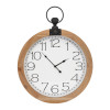 Round Wood Wall Clock Under Glass 23.75