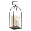 Arched Iron Candle Holder with Glass Hurricane 15