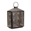 Forest Cut Metal Lantern with Gold Accent 16