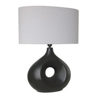Ribbed Ceramic Table Lamp 20.5