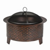Woven Base Cast Iron Fire Pit