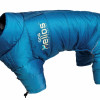 Helios Thunder-crackle Full-Body Waded-Plush Adjustable and 3M Reflective Dog Jacket Blue - Medium