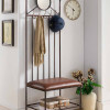 73 x 24.5 x 19 in. Metal Hall Tree - Copper