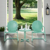 3 Piece Griffith Metal Outdoor Conversation Seating Set - Aqua