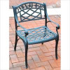 Crosley Furniture Sedona Cast Aluminum Arm Chair in Charcoal Black Finish - Set of 2