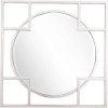 X Shaped Beveled Edge Mirror, Silver