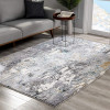 8 x 11 ft. Distressed Modern Abstract Area Rug Gray