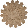 Dazzling Concentric Natural Boutique Jute Area Rug Natural