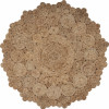 Bursting Medallion Boutique Jute Area Rug Natural
