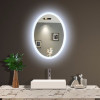 28 x 2 x 20 in. Oval Mirror with 6000K LED Backlight