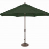 11 ft. Catalina Octagon Push Button Tilt Market Umbrella Forest Green