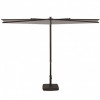 9 ft. Amelia Half Umbrella P0104 Stone