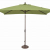 6 x 10 ft. Rectangle Push Button Tilt Market Umbrella Ginkgo