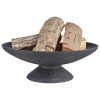 Cast Iron Low Fire Pot, Black - Medium