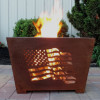 Flag Fire Basket Rust Metal