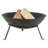 Metal Fire Bowl with Legs Black - Medium