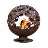 Leaf Fire Sphere Rust Metal - Large