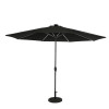 11 ft. Calypso II Fiesta Octagonal Market Umbrella with Solar LED Strip Lights Black - Breez-Tex
