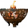 Wildlife Fire Bowl Rust Metal - Large