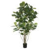 6 in. Potted Fiddle Tree with 204 Leaves Green