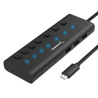 Sabrent HB-3A4C SABRENT USB-C HUB 7-PORT 20W POWERED HUB